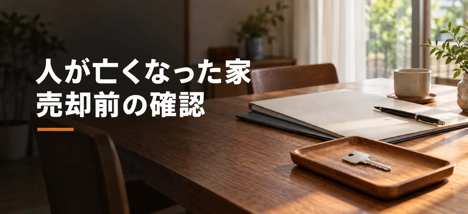 売却相談前に鍵と資料を整理する場面の説明用イメージ画像。実際の取引物件ではありません